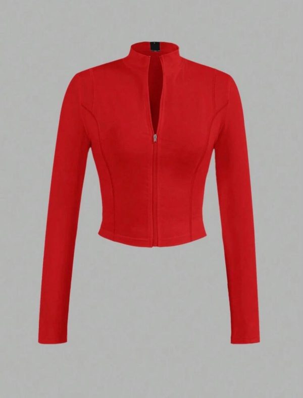 Chaqueta Fit Zipper Red