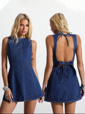 Vestido Corto Denim Casual Chic [TALLA S]