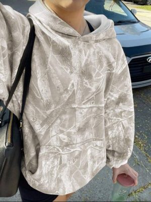 Sudadera de Felpa Relajada Camuflaje de Árboles [TALLA XL]