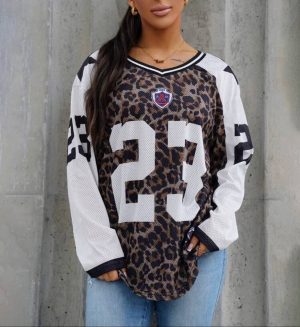 Camiseta Deportiva Animal Print con Gráfico '23'[TALLA L]