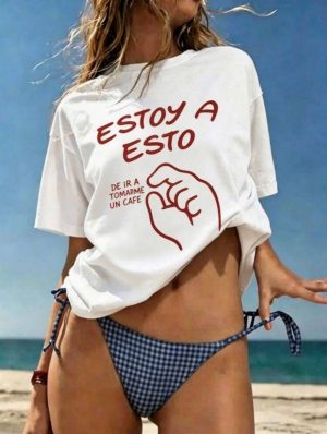 Camiseta Ancha de Algodón [TALLA M]