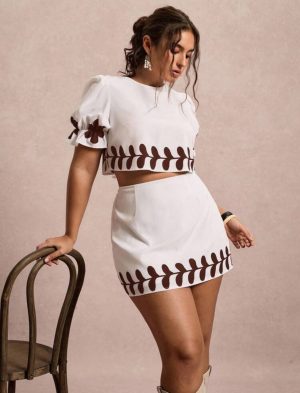 Conjunto Two-Piece Ivory Botanical [TALLA XL]