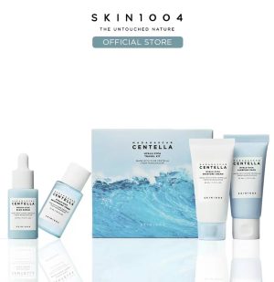Madagascar Centella Hyalu-Cica Travel Kit - Hydrating Care 4-Step Kit, Brightening Toner, Blue Serum, Moisture Cream, Sleeping Pack
