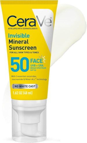 CeraVe Invisible Mineral Sunscreen 50 spf