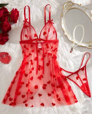 Babydoll Latidos de Amor [TALLA L]