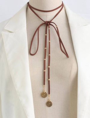 COLLAR LARGO DE CUERO