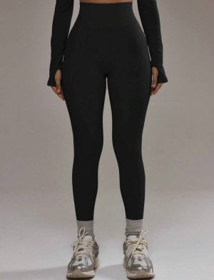 Leggings Deportivos Tiro Alto Negro